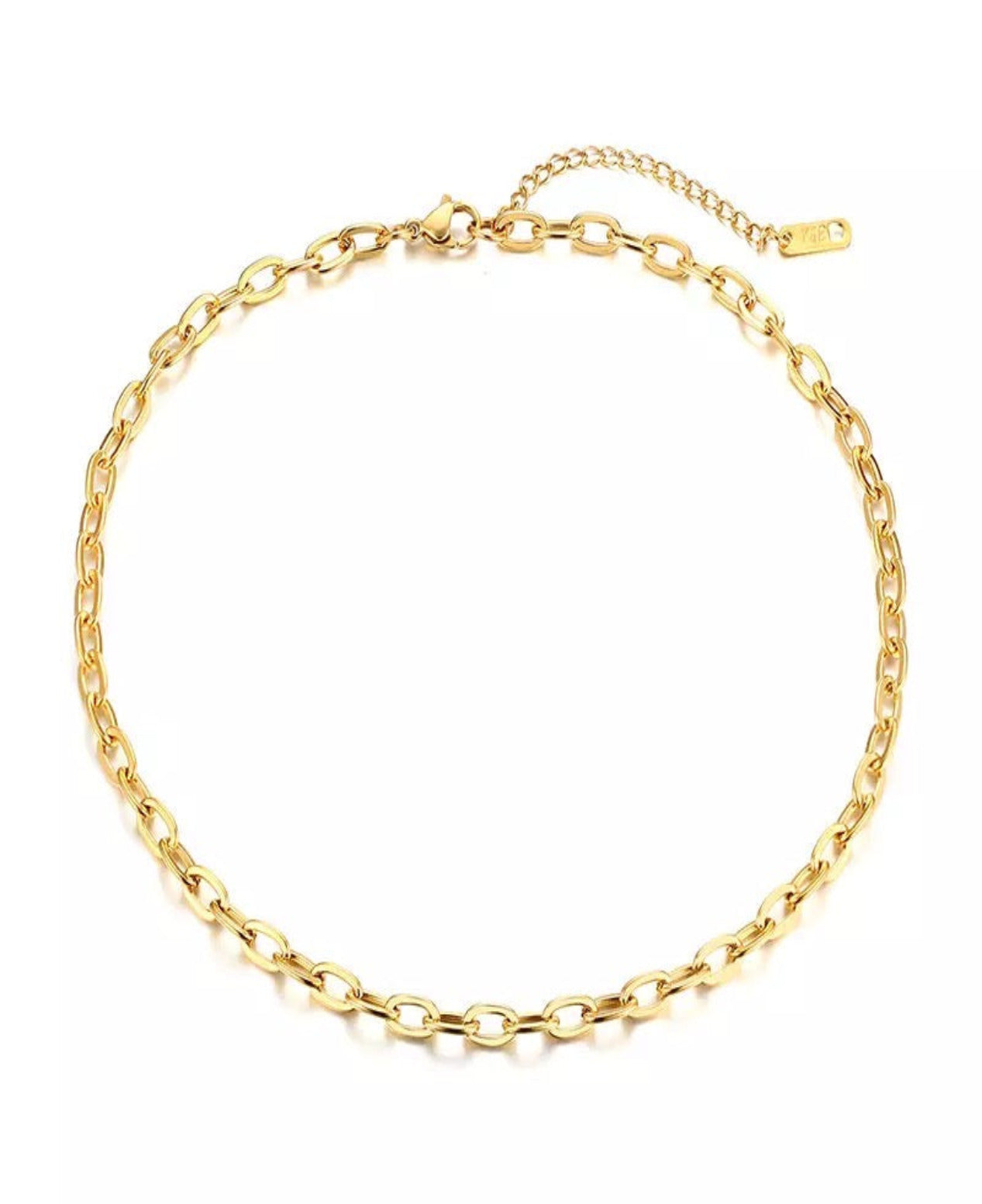 NecklaceLink Chain Necklace- Statement Necklace choke Layer 5mm