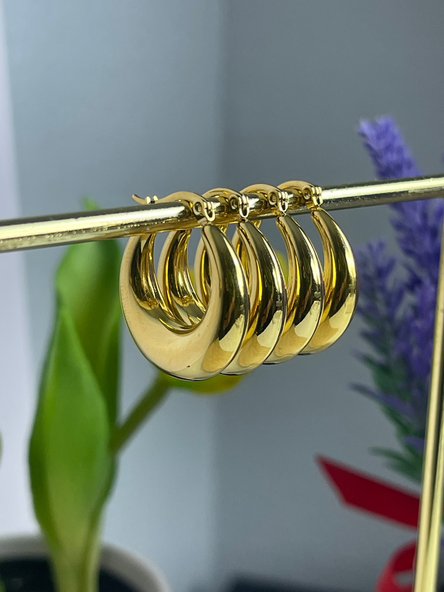 Perfect ideal everyday hoop flat earrings-Hoop Earrings Jewelry for Women