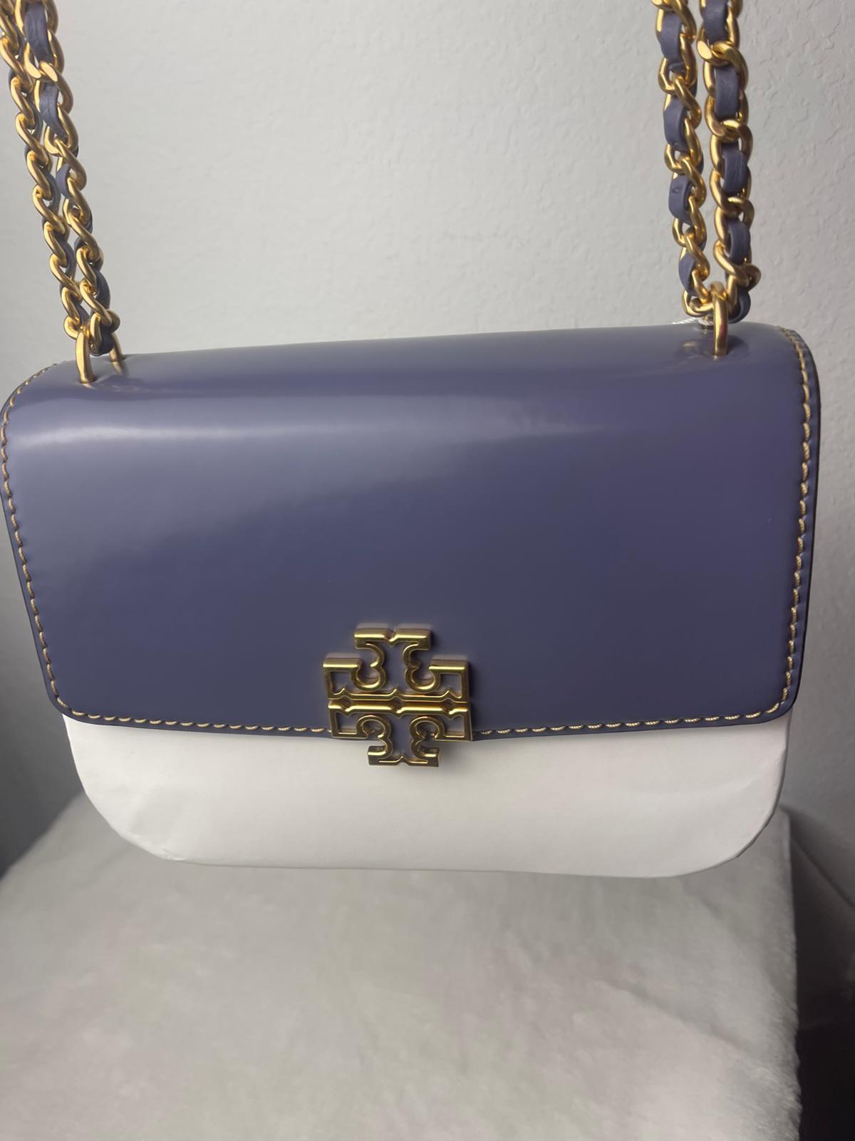 Tory Burch Two-Tone Blue and White Crossbody Bag(Dark lotus)NWT