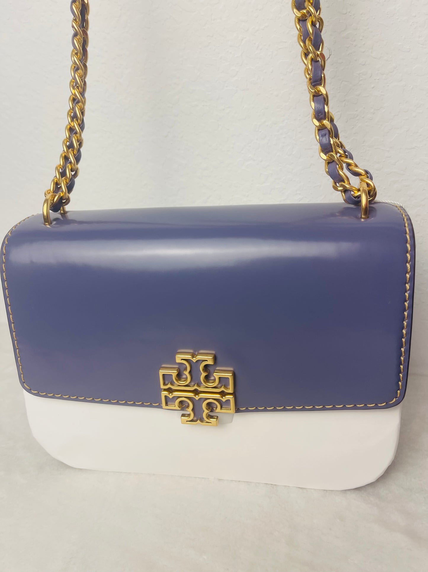 Tory Burch Two-Tone Blue and White Crossbody Bag(Dark lotus)NWT