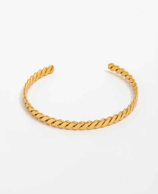 Gold Cuff Bracelet- Adjustable Cuff Bracelet- Open Dainty Women WATERPROOF Bracelet Gold Minimalist Christmas Wire Cuff Vintage