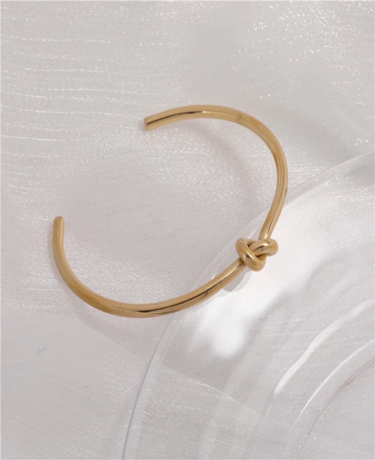 Gold Knot Cuff Bracelet- Gold Cuff Bracelet- Tie Knot Bracelet, Minimalist Cuff- Minimalist Bracelet- Stacking Bracelet