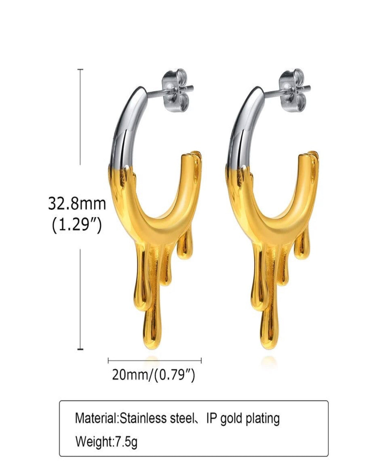 18k gold plated mix silver earrings medieval Gothic drop hippie beach wave jewelry for women