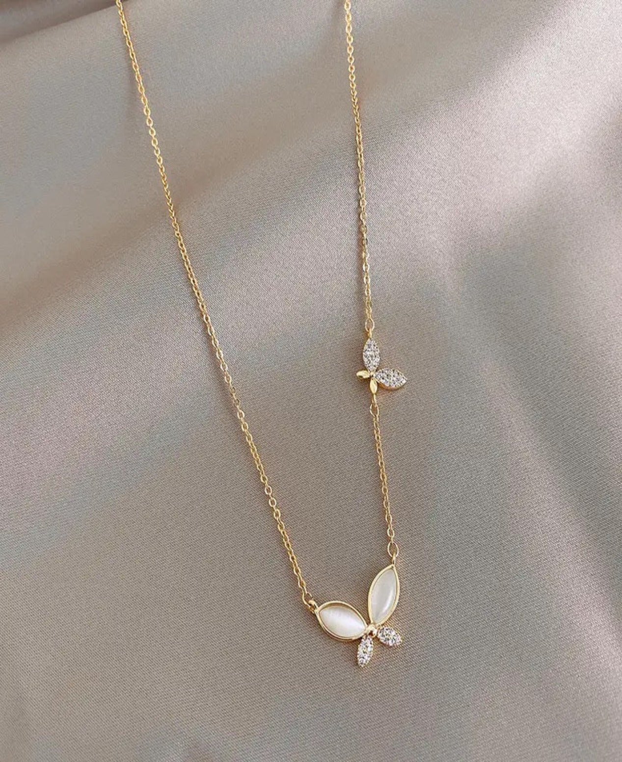 18k Gold Pearl Zircon Heart Butterfly Pendant Necklace Women Layered Cz Opal Snake Flower Necklace- women necklace- gift jewelry idea