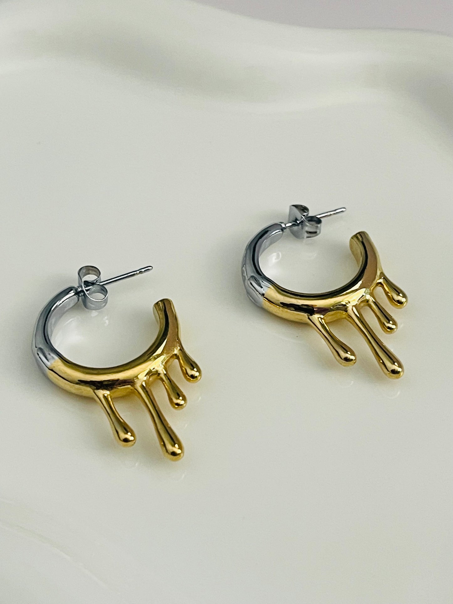 18k gold plated mix silver earrings medieval Gothic drop hippie beach wave jewelry for women