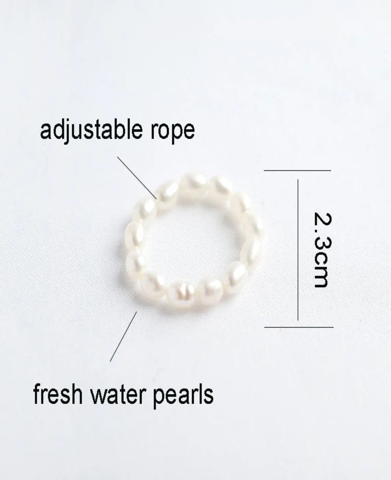 Pearl Ring, Pearl Strand Ring, Adjustable Ring, Stretchy Pearl Ring, Freshwater Pearl Ring, Dainty Ring, Everyday Ring, Minimalist Ring