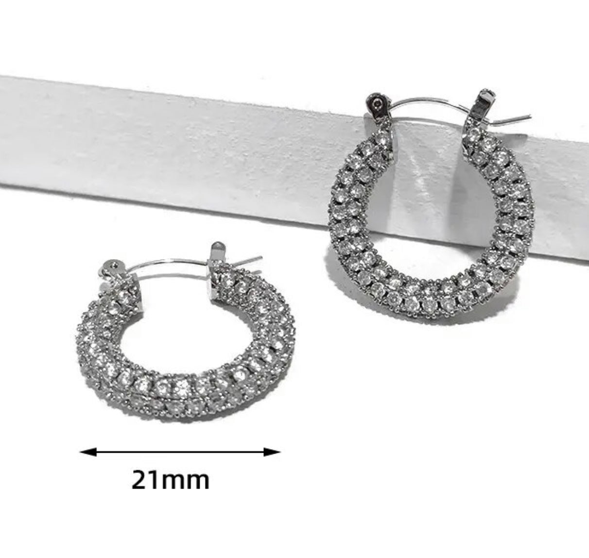 Chunky Hoop Earrings Set With Zircon Huggie Earring Hoops Unusual Cute Trendy Earrings For Women